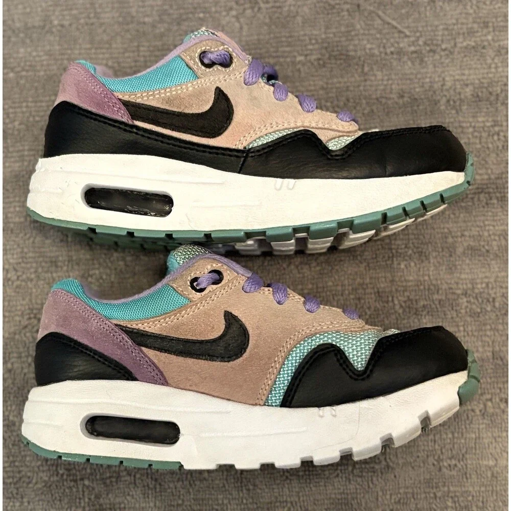 Nike Air Max 1 'Have A Nike Day' PS Running Shoes BQ7213-001 Kids Size 12C